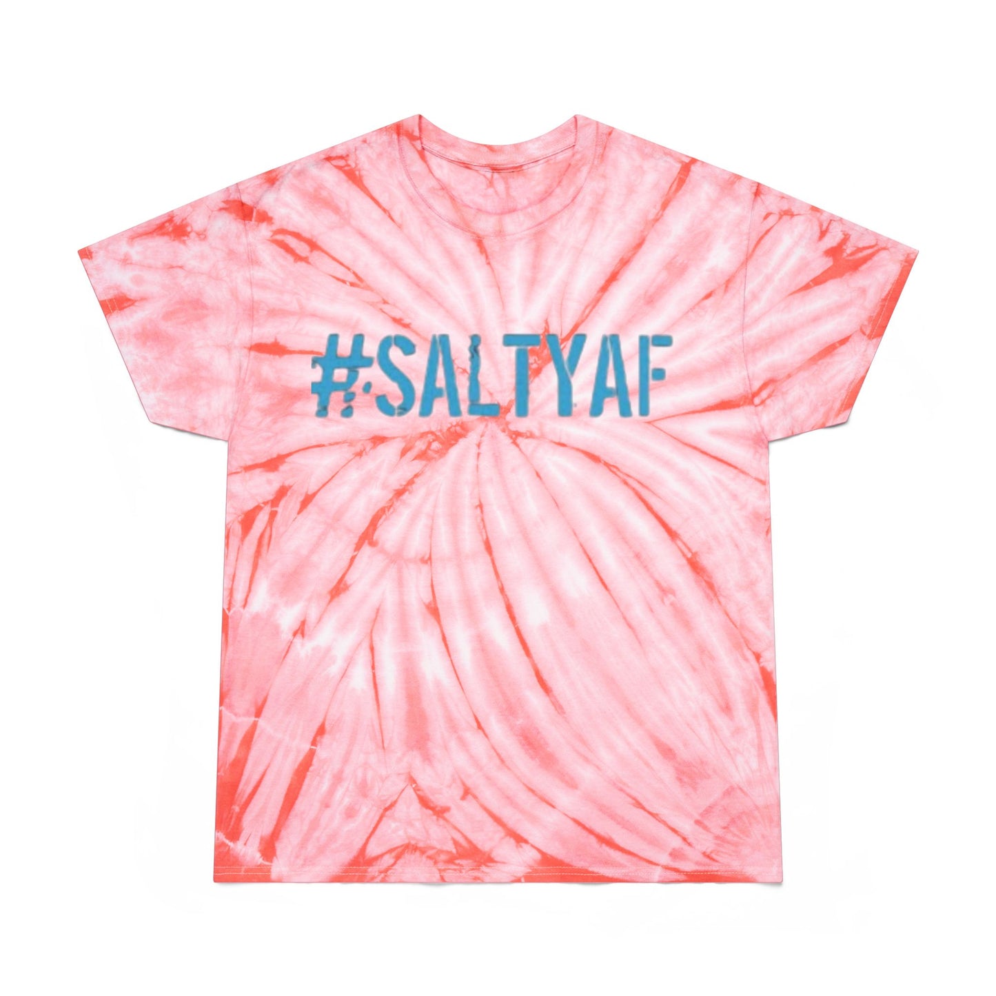 #SaltyAF Round LOGO Tie-Dye Tee | Vivid Yellow T-Shirt for Summer Fun