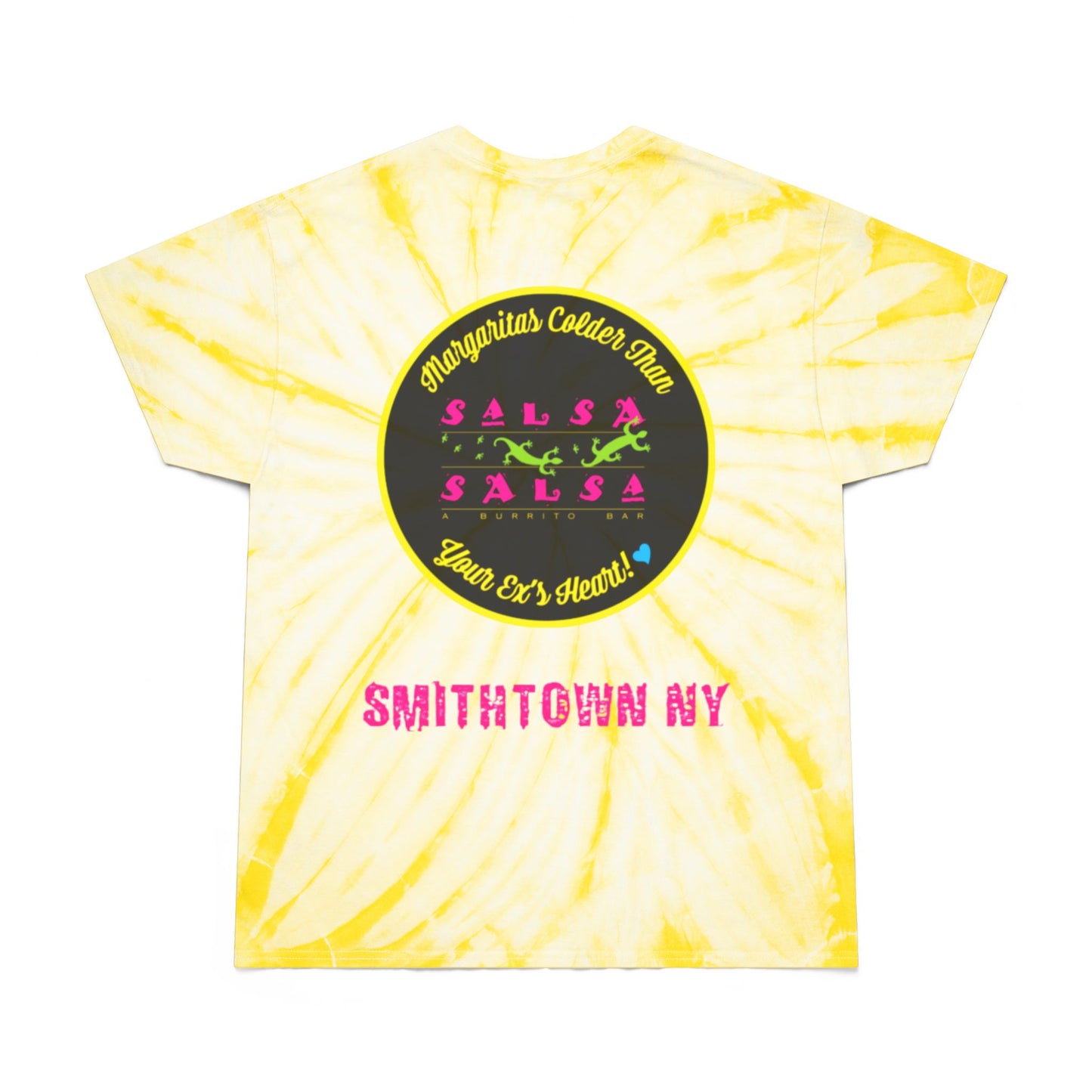 #SaltyAF Round LOGO Tie-Dye Tee | Vivid Yellow T-Shirt for Summer Fun