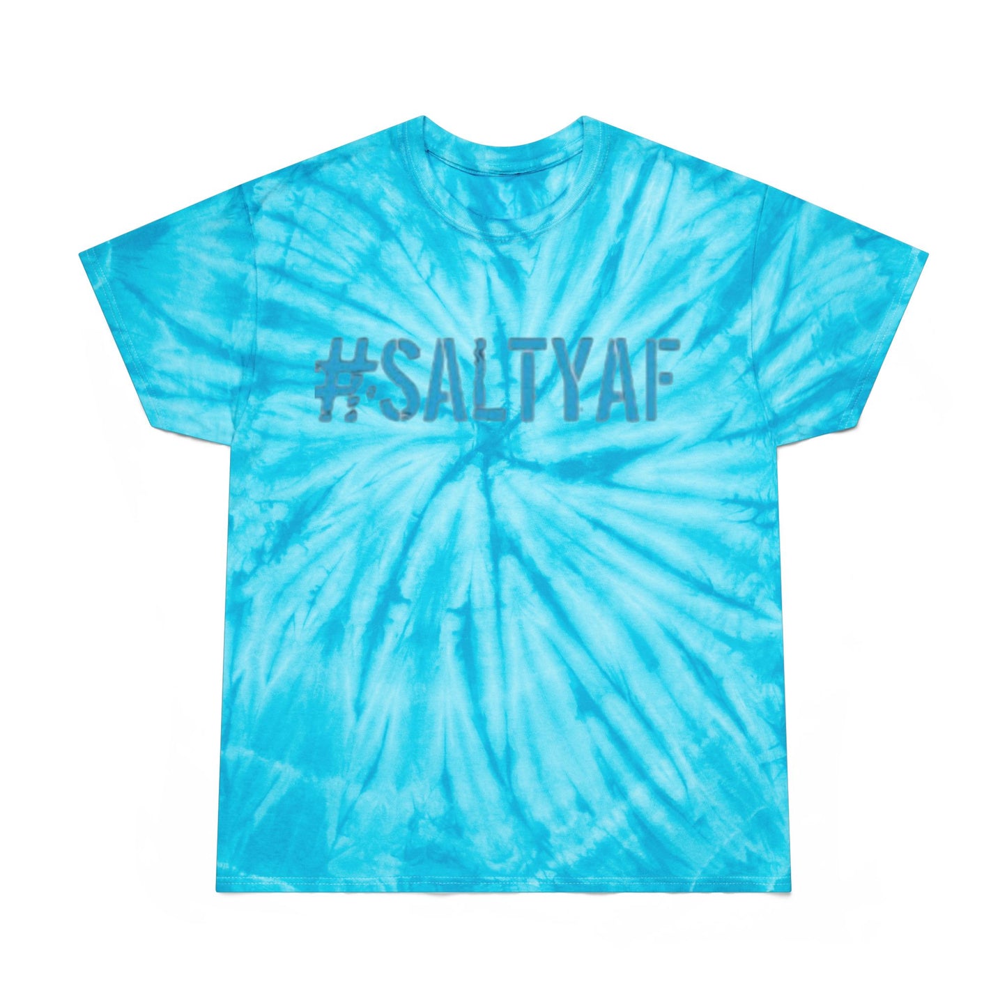 #SaltyAF Round LOGO Tie-Dye Tee | Vivid Yellow T-Shirt for Summer Fun