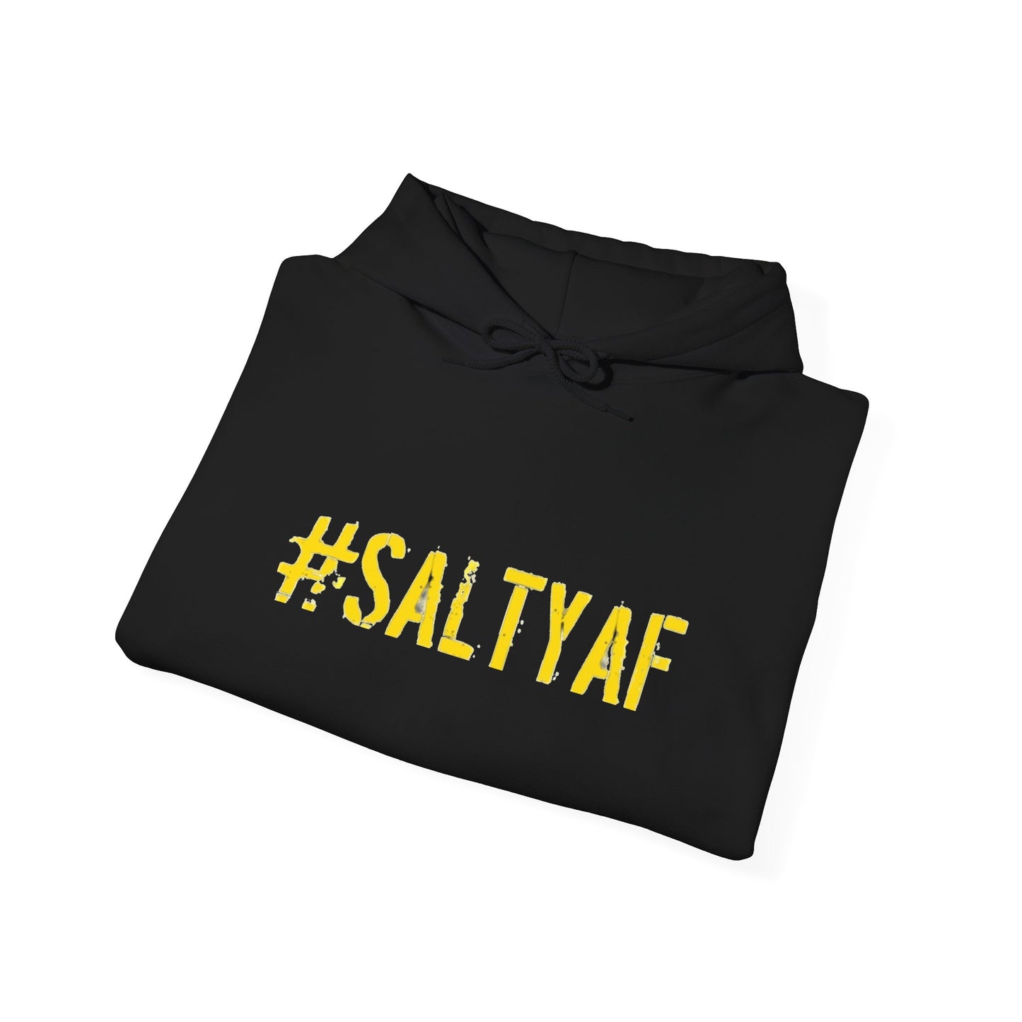 Funny #SALTYAF Round LOGO Unisex Heavy Blend Hooded Sweatshirt - Perfect for Margaritas and Pool Parties