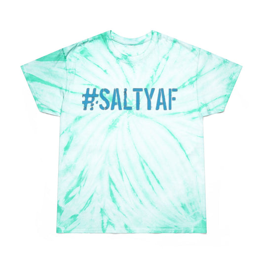 #SaltyAF Round LOGO Tie-Dye Tee | Vivid Yellow T-Shirt for Summer Fun