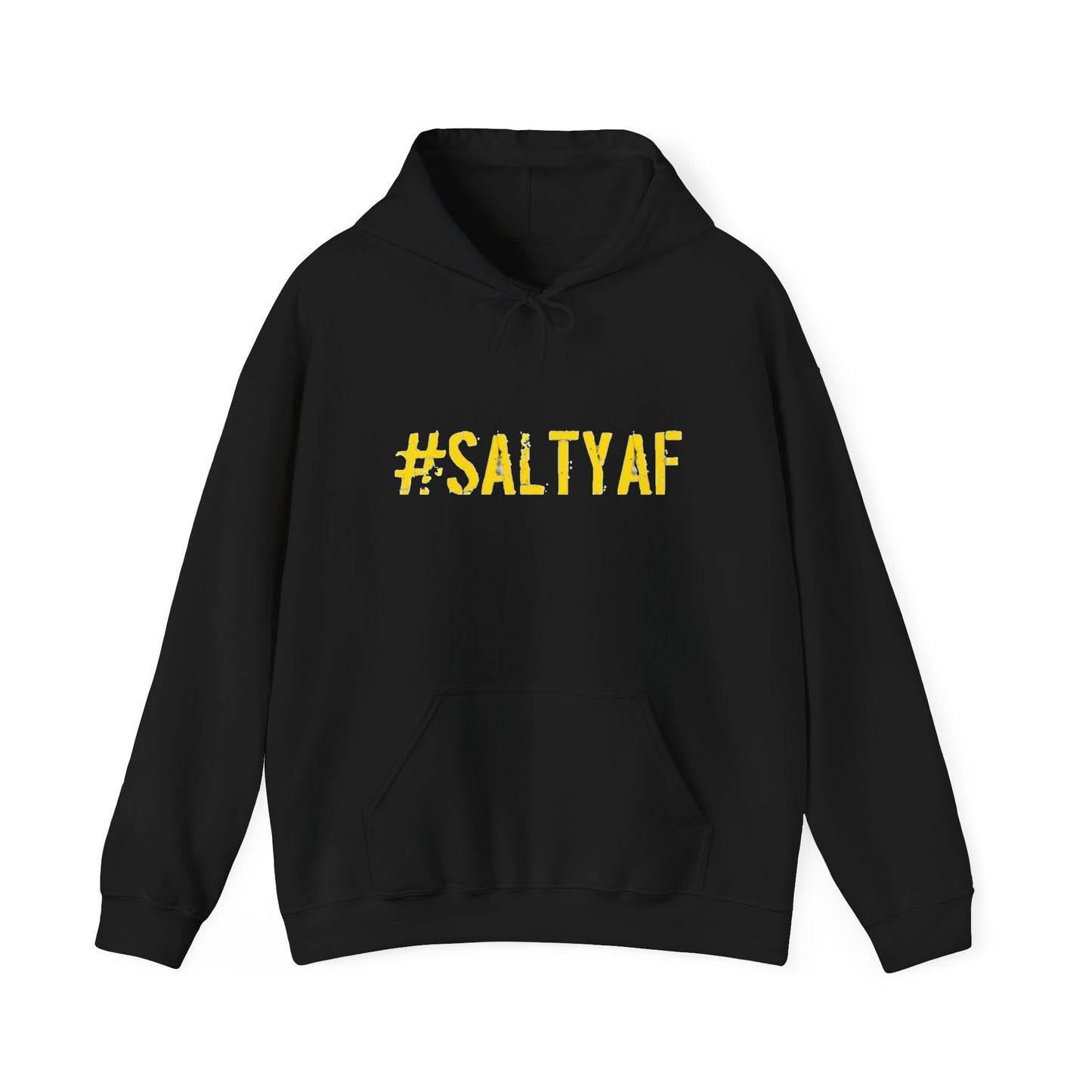 Funny #SALTYAF Round LOGO Unisex Heavy Blend Hooded Sweatshirt - Perfect for Margaritas and Pool Parties