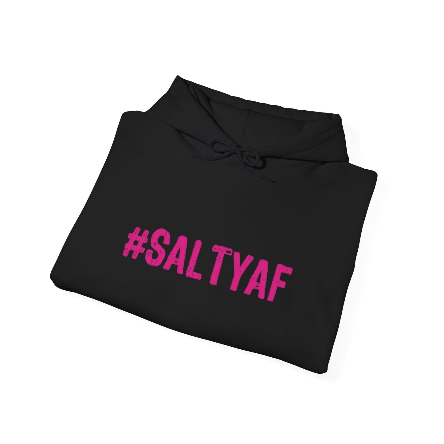 #SALTYAF Round LOGO Unisex Heavy Blend™ Hooded Sweatshirt - Fun and Cozy Apparel For Salsa Enthusiasts